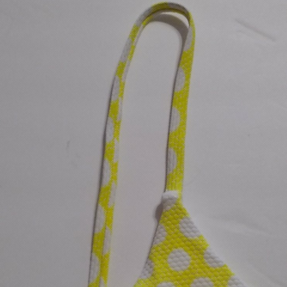 Nwt Yellow & White Polka Dot Bikini Top - Picture 3 of 5